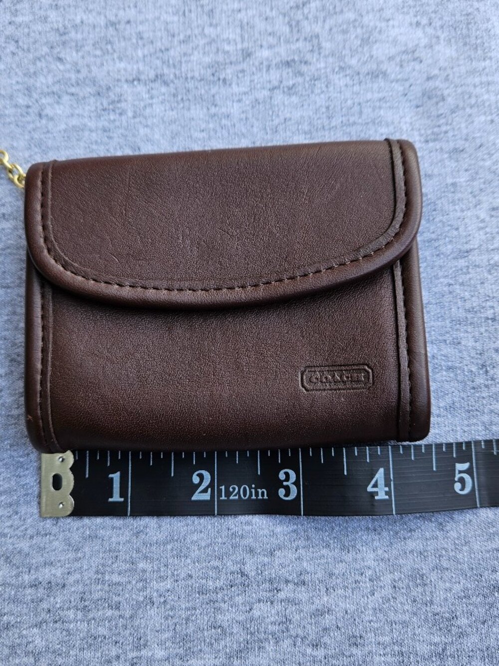 Coach Vintage Brown Leather Mini Photo Book Charm/Keychain Bag Charm Y2K Key Fob - Picture 11 of 11